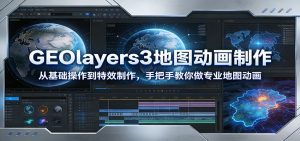 GEOlayers3地图动画制作：从基础操作到特效制作，手把手教你做专业地图动画-世康聊项目