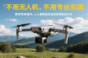 不用无人机、不用专业剪辑，即梦简单操作，人人都能轻松复刻质感航拍大片-世康聊项目
