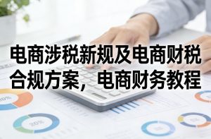 电商涉税新规及电商财税合规方案，电商财务教程-世康聊项目