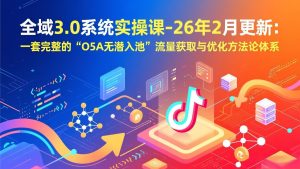全域3.0系统实操课-26年2月更新：一套完整的“O5A无潜入池”流量获取与优化方法论体系-世康聊项目