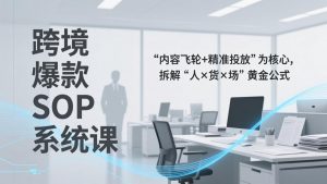 跨境爆款SOP系统课,“内容飞轮+精准投放”为核心,拆解“人×货×场”黄金公式-世康聊项目