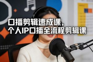 口播剪辑速成课，个人IP口播全流程剪辑课-世康聊项目