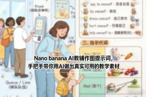 Nano banana AI教辅作图提示词,手把手带你用AI做出真实可用的教学素材-世康聊项目