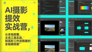 AI+摄影提效实战营，从本地部署，主流工具实战，到高阶工作流搭建的全链路技能-世康聊项目