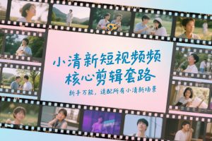 小清新短视频核心剪辑套路,新手万能,适配所有小清新场景-世康聊项目