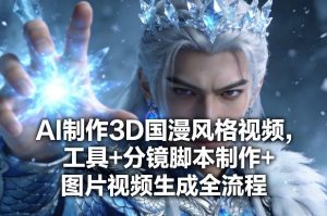 AI制作3D国漫风格视频,工具+分镜脚本制作+图片视频生成全流程-世康聊项目