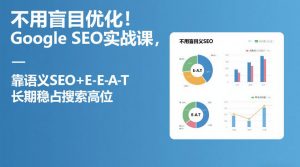 不用盲目优化！Google SEO实战课，靠语义SEO+E-E-A-T，长期稳占搜索高位-世康聊项目