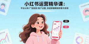 小红书运营精华课-更新：平台认知/广告投放/账户设置,快速掌握精准获客与变现-世康聊项目