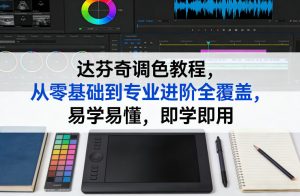 达芬奇调色教程,从零基础到专业进阶全覆盖,易学易懂,即学即用-世康聊项目