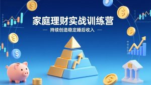 家庭理财实战训练营:从0到1建体系,三阶进阶层层递进,助你持续创造稳定睡后收入-世康聊项目