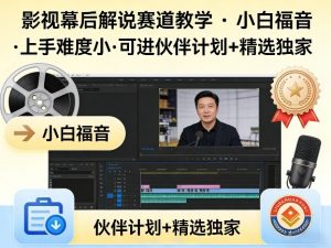 某大佬的影视幕后解说赛道教学,小白福音,上手难度小,可进伙伴计划+精选独家-世康聊项目