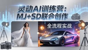 灵动AI训练营-3.0课程:MJ+SD联合创作,从婚纱大片到汽车广告,摄影后期全流程实战-世康聊项目