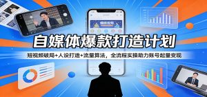 自媒体爆款打造计划:短视频破局+人设打造+流量算法,全流程实操助力账号起量变现-世康聊项目