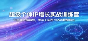 超级个体IP增长实战训练营：AI赋能大脑超频，零员工实现7x24h持续增长(更新)-世康聊项目