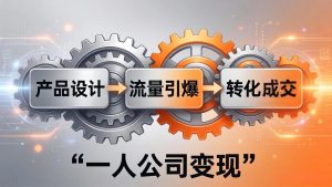 一人公司变现全攻略:产品设计+流量引爆+转化成交,打造不受年龄限制的长期事业-世康聊项目