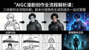 AIGC漫剧创作全流程解析课:三体案例全流程拆解,剧本分镜角色生成到成片一站式掌握-世康聊项目