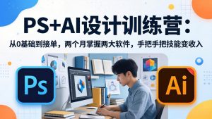 PS+AI设计训练营：从0基础到接单，两个月掌握两大软件，手把手把技能变收入-世康聊项目