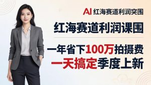 服装老板AI模特图课：一年省下100万拍摄费，一天搞定季度上新，红海赛道利润突围-世康聊项目