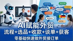 外贸+AI实战课：流程+选品+收款+谈单+获客，零基础快速做外贸接订单-世康聊项目