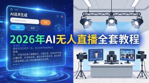 2026年AI无人直播全套教程:OBS安装+软件配置+直播间搭建+话术生成+一键开播实操-世康聊项目