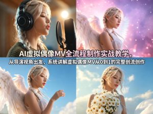 AI虚拟偶像MV全流程制作实战教学,从导演视角出发,系统讲解虚拟偶像MV从0到1的完整创作流程-世康聊项目
