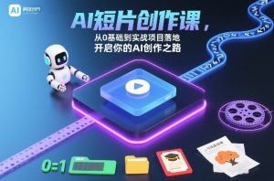 AI短片创作课，从0基础到实战项目落地，开启你的AI创作之路(更新0411)-世康聊项目
