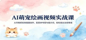 AI萌宠绘画视频实战课:从风格把控到画面创作,配套参考图与提示词,轻松画出治愈萌宠-世康聊项目