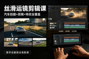 大叔丝滑运镜剪辑课,汽车拍摄+剪辑+特效全覆盖,新手也能拍出电影感-世康聊项目