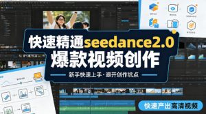 快速精通seedance2.0爆款视频创作,快速产出高清视频,避开大量创作坑点,新手也能快速上手-世康聊项目