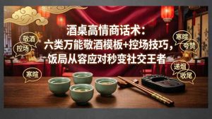 付费文章：酒桌高情商话术：六类万能敬酒模板+控场技巧，饭局从容应对秒变社交王者-世康聊项目
