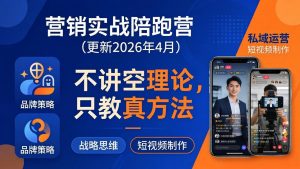 营销实战陪跑营(更新26年4月-世康聊项目