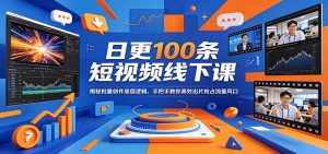 日更100条短视频线下课：揭秘批量创作底层逻辑，手把手教你高效出片抢占流量风口-世康聊项目
