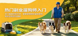 热门副业遛狗师入门，无门槛零经验可学，掌握宠物照料遛狗规范，轻松实现灵活增收-世康聊项目