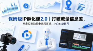 保姆级IP孵化课2.0｜打破流量信息差，从定位到拍剪全流程落地，小白也能起号-世康聊项目