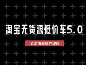 淘宝无货源价车5.0，2026最新VIP淘宝无货源课程，1688代发，蓝海选品，零成本创业首选(更新26年4月24日)-世康聊项目