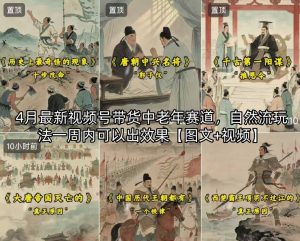 4月最新视频号带货中老年赛道，自然流玩法一周内可以出效果【图文+视频】-世康聊项目