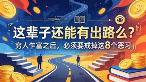关于人生两篇付费文章【这辈子还能有出路么？】【穷人乍富之后，必须要戒掉这8个恶习】-世康聊项目
