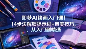 即梦AI绘画入门课｜4步法解锁提示词+审美技巧，从入门到精通-世康聊项目